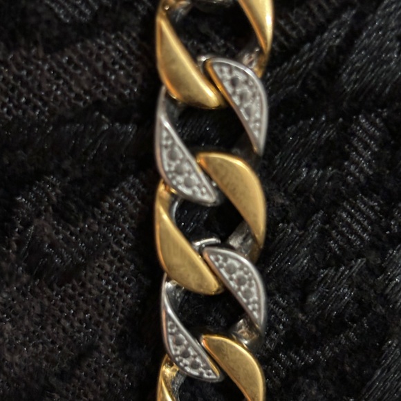 NWT- MENS 18K GOLD / SILVER BRACELET - Picture 7 of 13